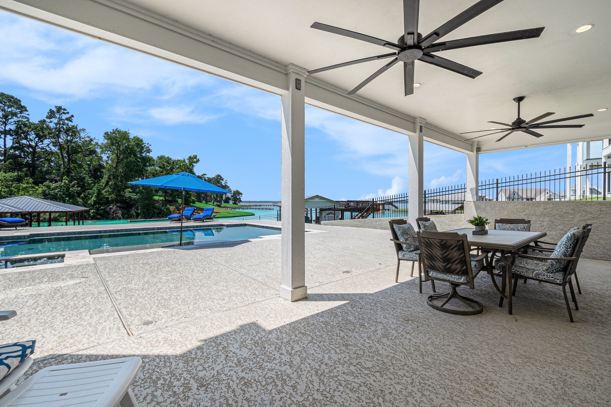 111 Seagull Path Point Blank, TX 77364 - Photo 38 of 50 Lower level patio and grilling area (gas stub).