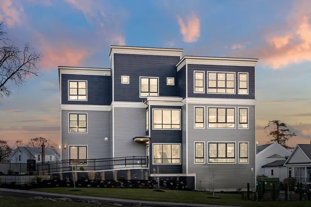 a front view of a building