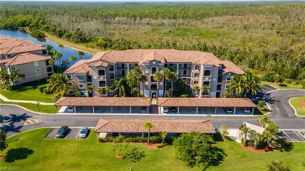 an aerial view of a house with a garden view