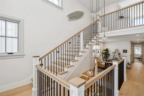 a view of entryway with wooden floor