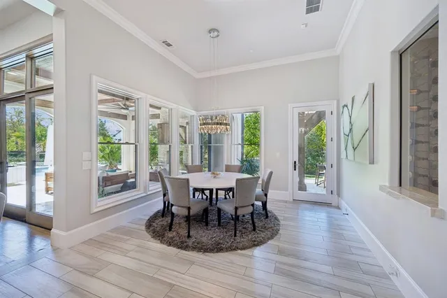 a kitchen with counter top space and sink