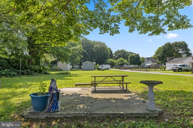a view of a swimming pool with a yard