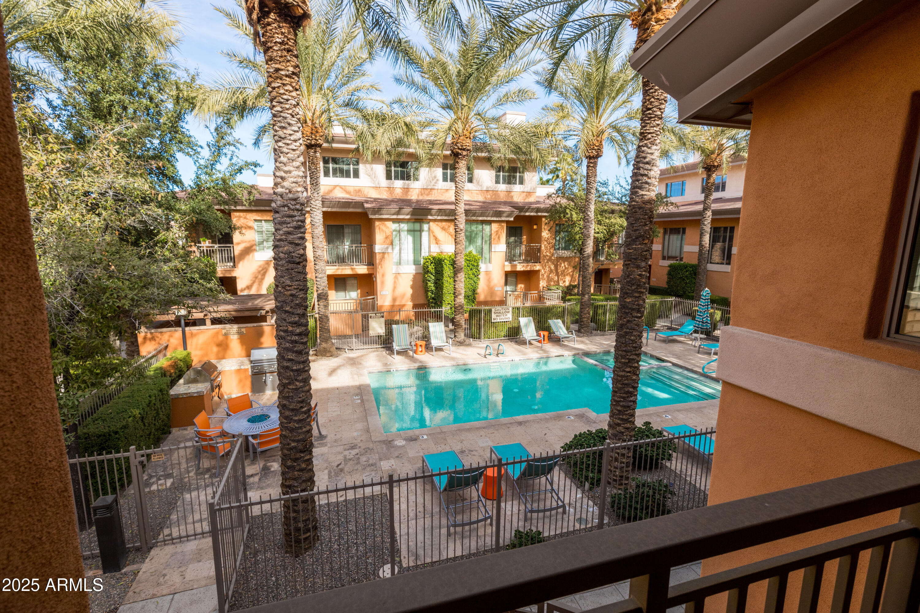 6940 East Cochise Road, Unit 1011 Paradise Valley, AZ 85253 - Photo 29 of 33 Front Balcony - Pool view
