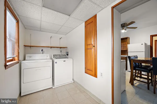 a view of kitchen and utility room