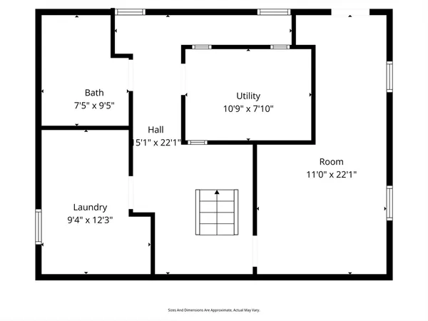 a picture of a wall with a white building