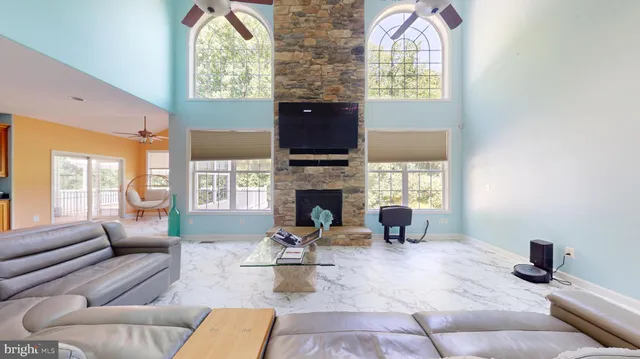 a view of a bathroom with mirror gate