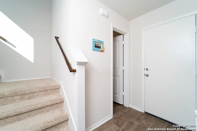 a view of an entryway with staircase