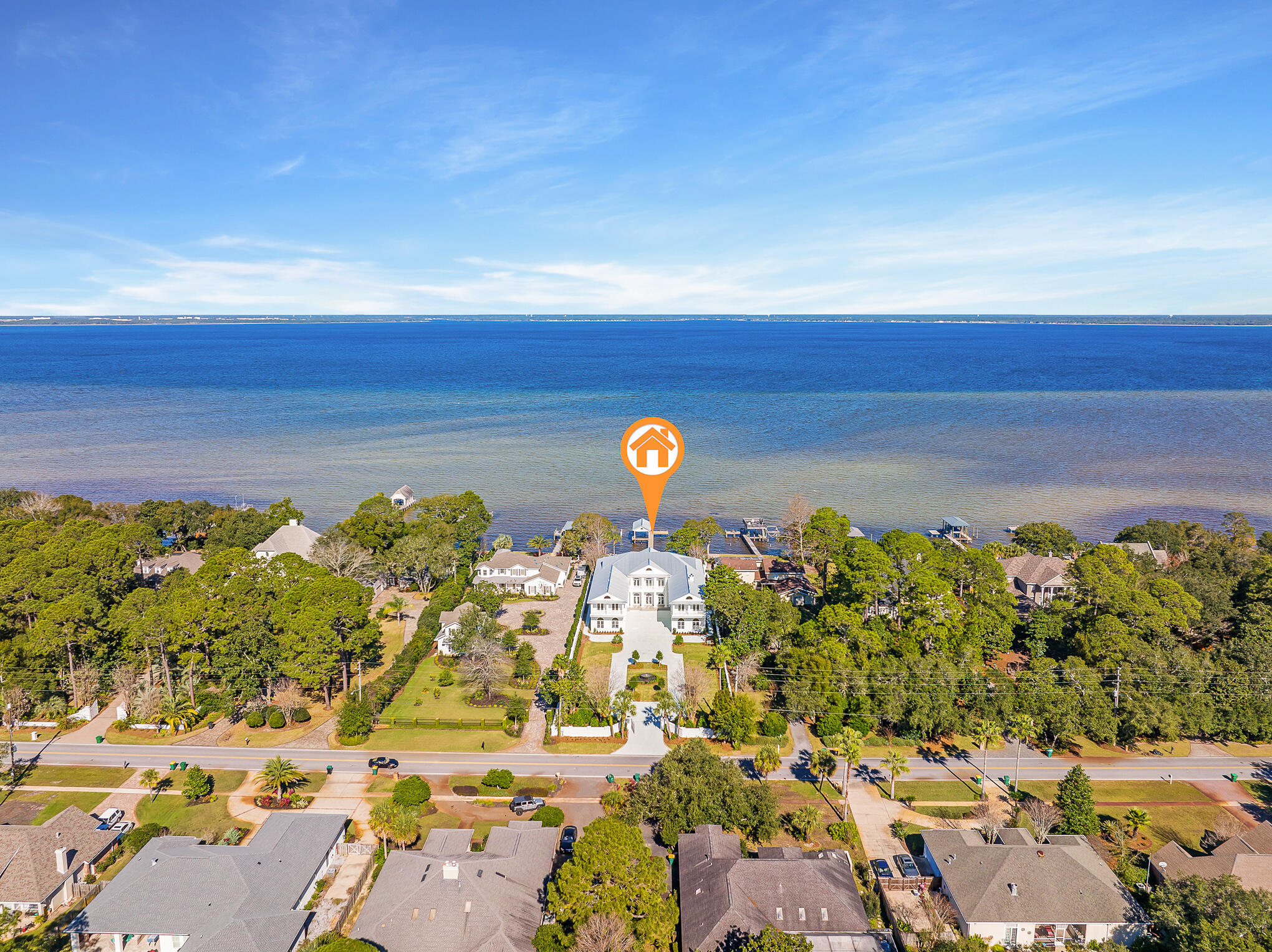 4105 Indian Trail Destin, FL 32541 - Photo 56 of 70 a view of a pathway with a ocean view