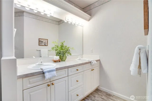 an aerial view of a house with a swimming pool