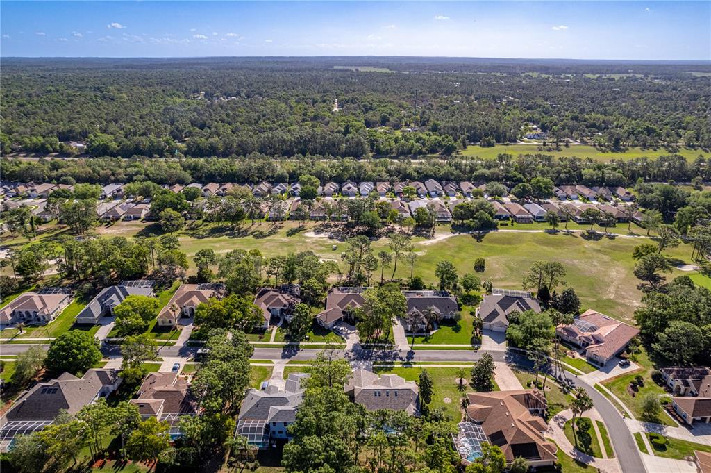 15031 Surrey Bend Spring Hill, FL 34609 - Photo 69 of 77 an aerial view of ocean and residential houses with outdoor space
