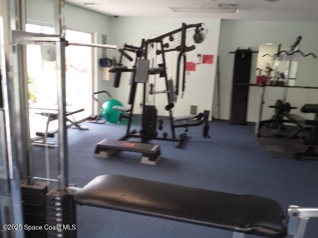 1830 North Atlantic Avenue, Unit C102 Cocoa Beach, FL 32931 - Photo 16 of 21 a view of a room with gym equipment