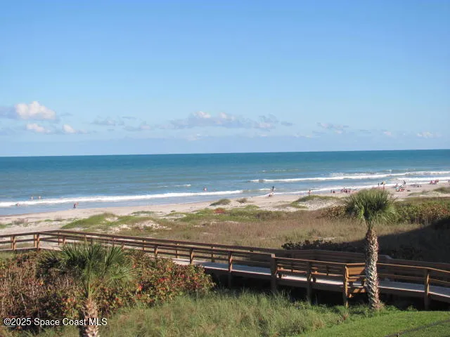a view of an ocean from a balcony