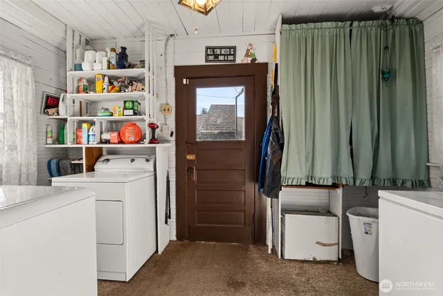a room with storage and utility