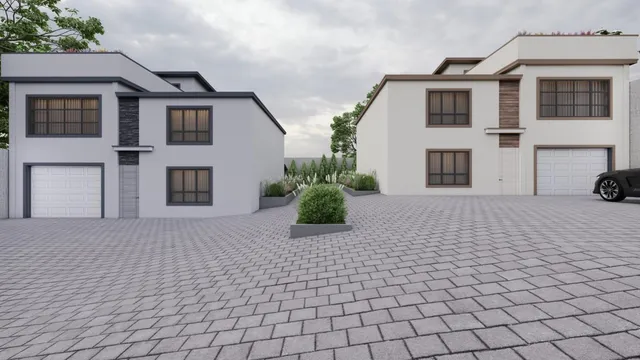 a house view with a outdoor space