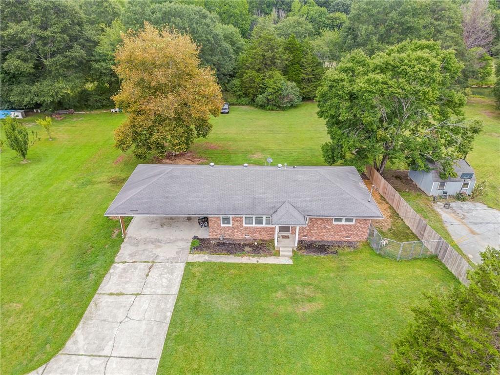 2020 Old Cedartown Road Cedartown, GA 30125 - Photo 29 of 33 a aerial view of a house with swimming pool and garden