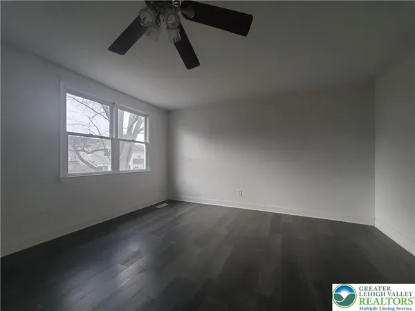 an empty room with a window