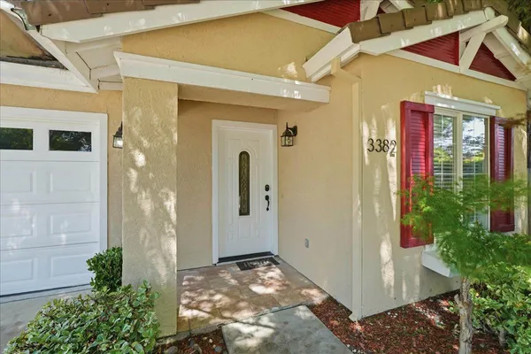 a view of a entryway door front of house