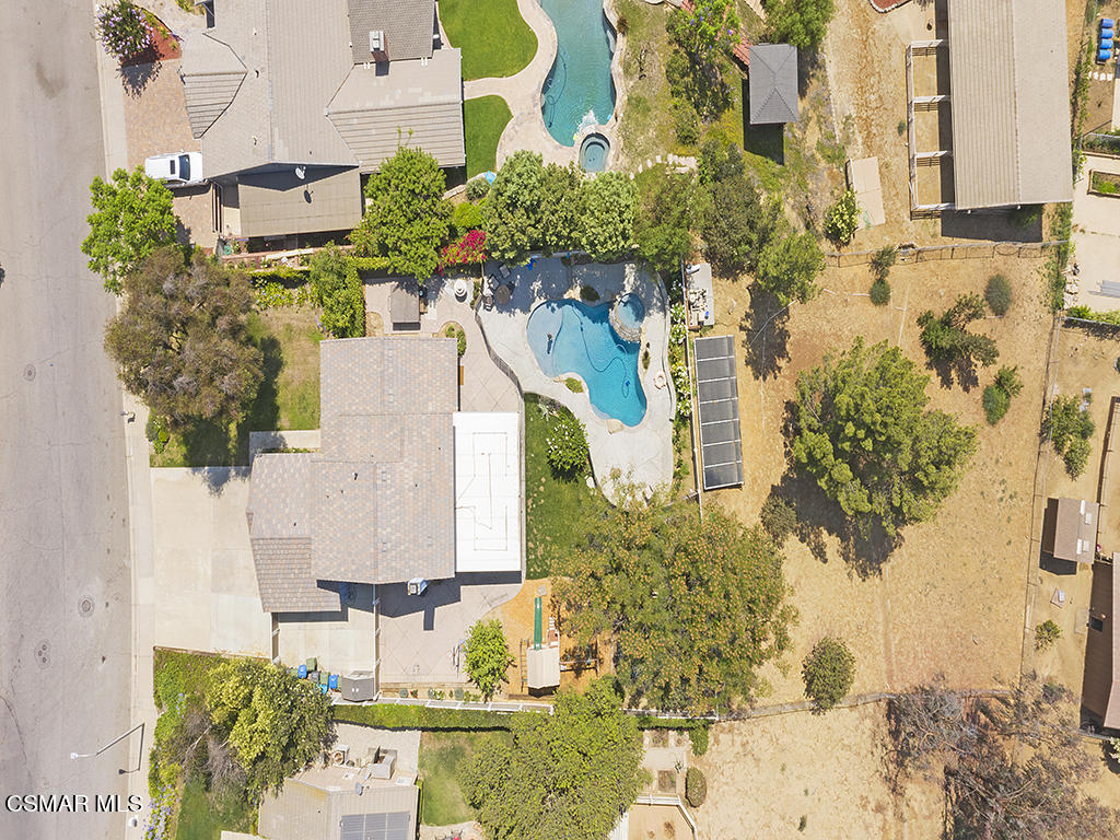 1902 Rambling Road Simi Valley, CA 93065 - Photo 2 of 67 an aerial view of a house with a yard and garden