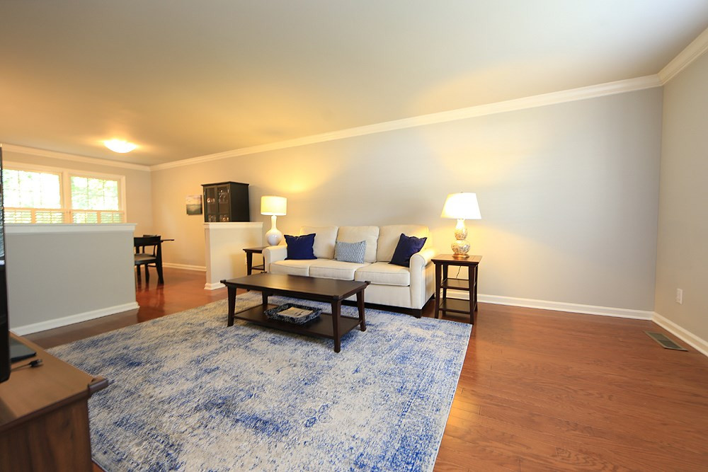 2842 Wycliff Road Raleigh, NC 27607 - Photo 5 of 30 Spacious Living Room open to Dining and Kitchen. Living Room