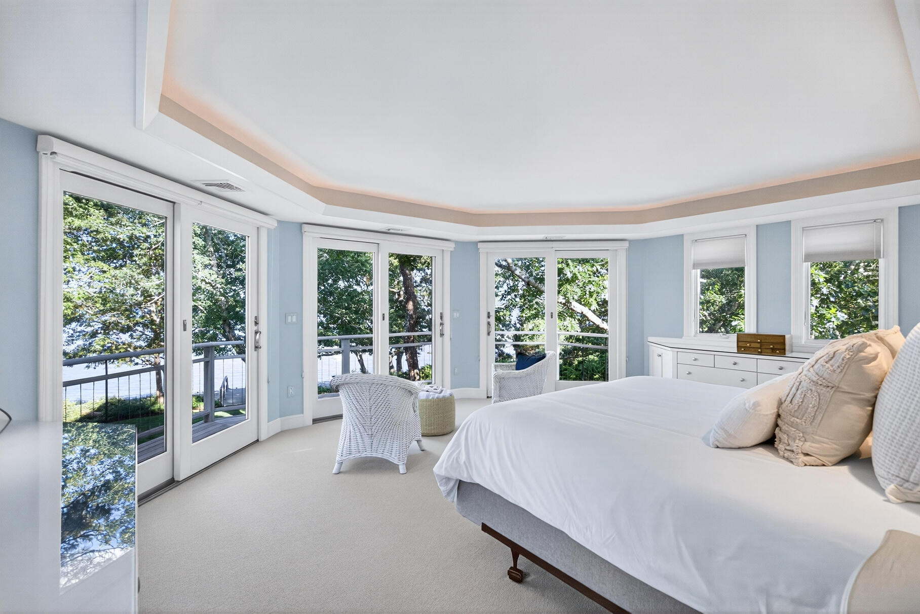 33 Pasture Road Cataumet, MA 02534 - Photo 51 of 90 a spacious bedroom with a large bed and a large window