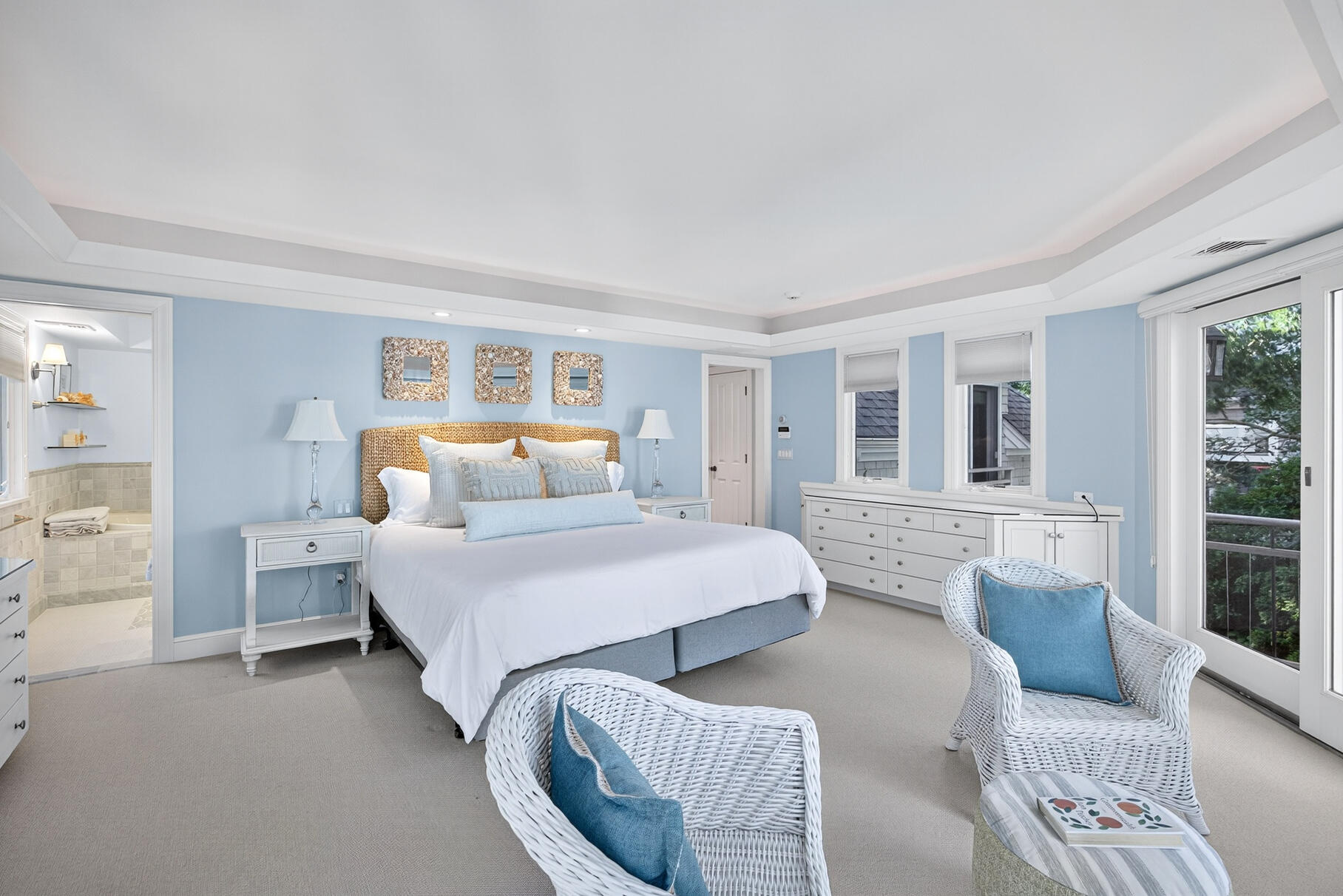 33 Pasture Road Cataumet, MA 02534 - Photo 54 of 90 a spacious bedroom with a bed and glass window