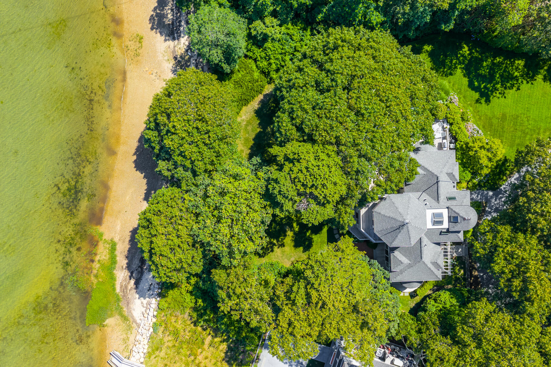 33 Pasture Road Cataumet, MA 02534 - Photo 75 of 90 an aerial view of a house with a yard basket ball court