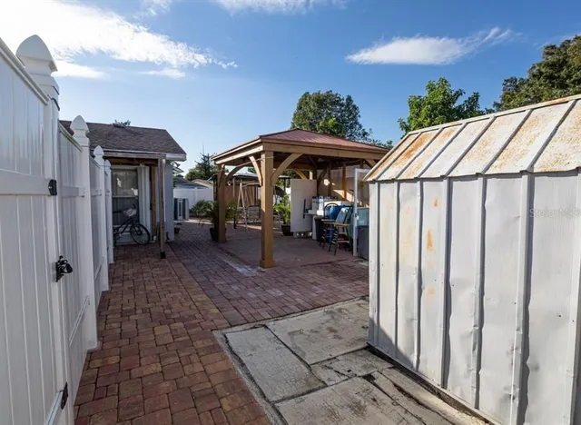 a view of outdoor space yard deck patio and outdoor seating