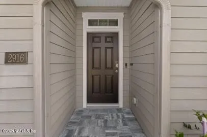 a view of front door of a house
