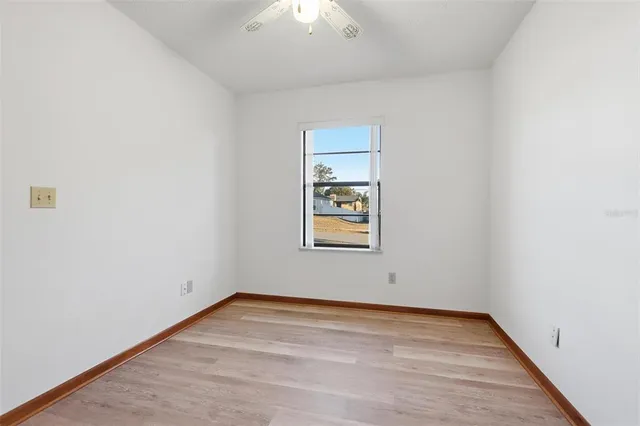 an empty room with a window