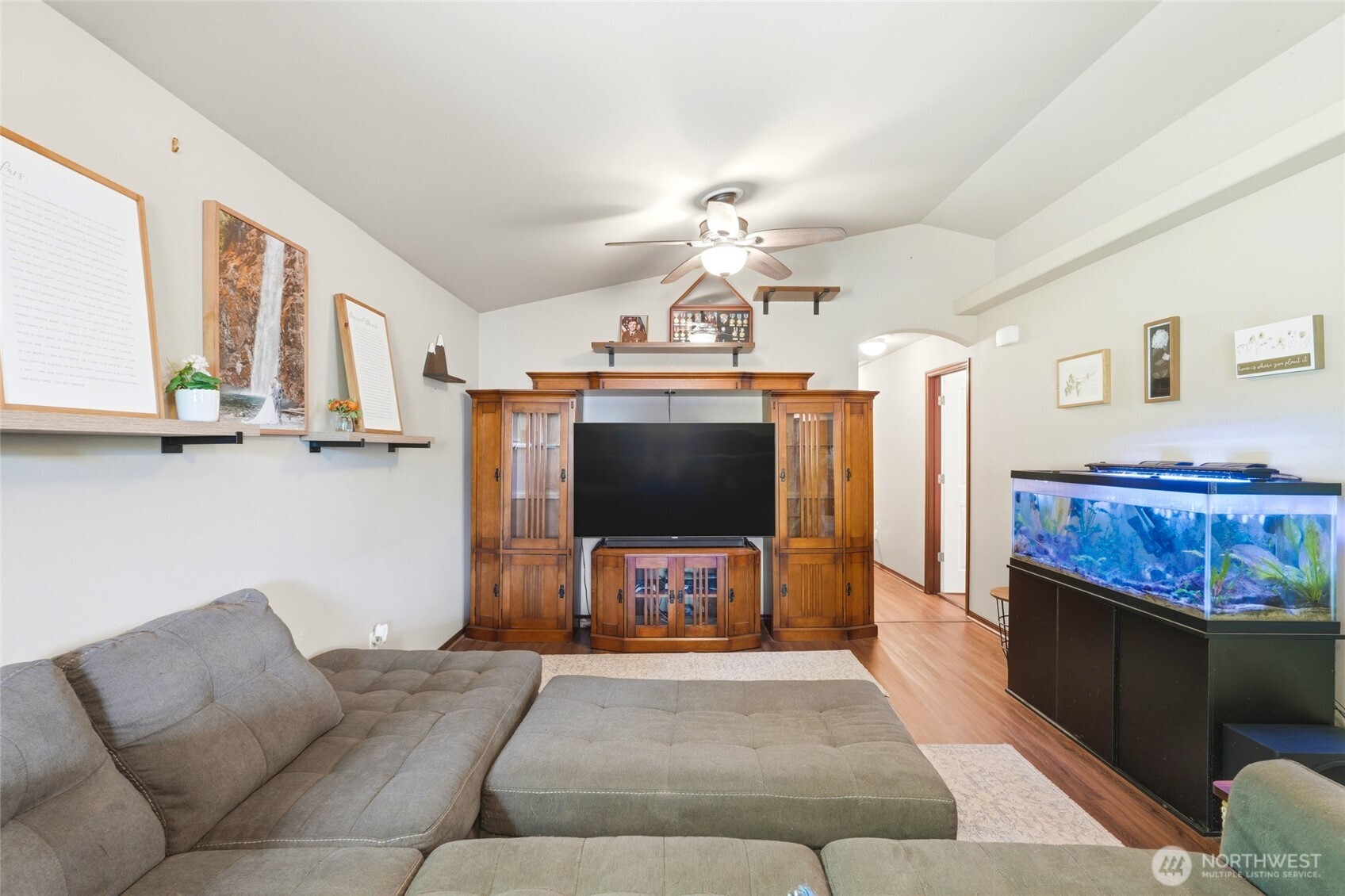 310 Jeff Street Mount Vernon, WA 98274 - Photo 14 of 35 a living room with furniture and a flat screen tv