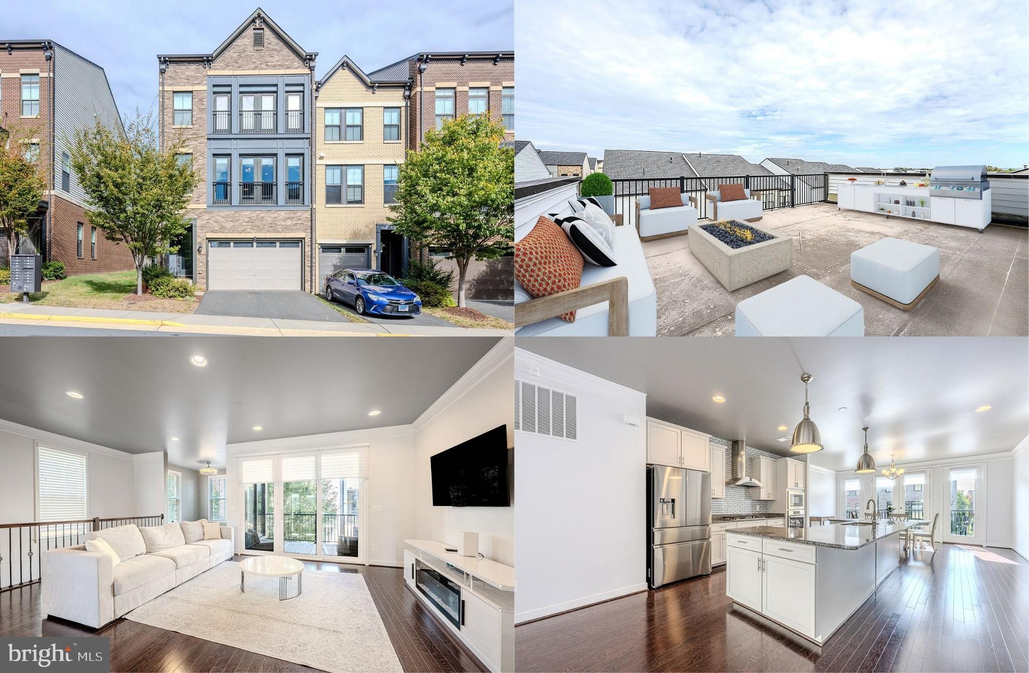 a view of a living room and kitchen with furniture