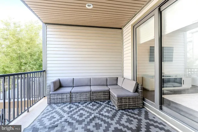 a outdoor view with a sitting space