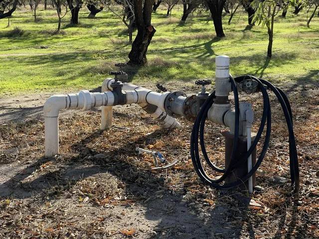 a view of yard with trees and cars