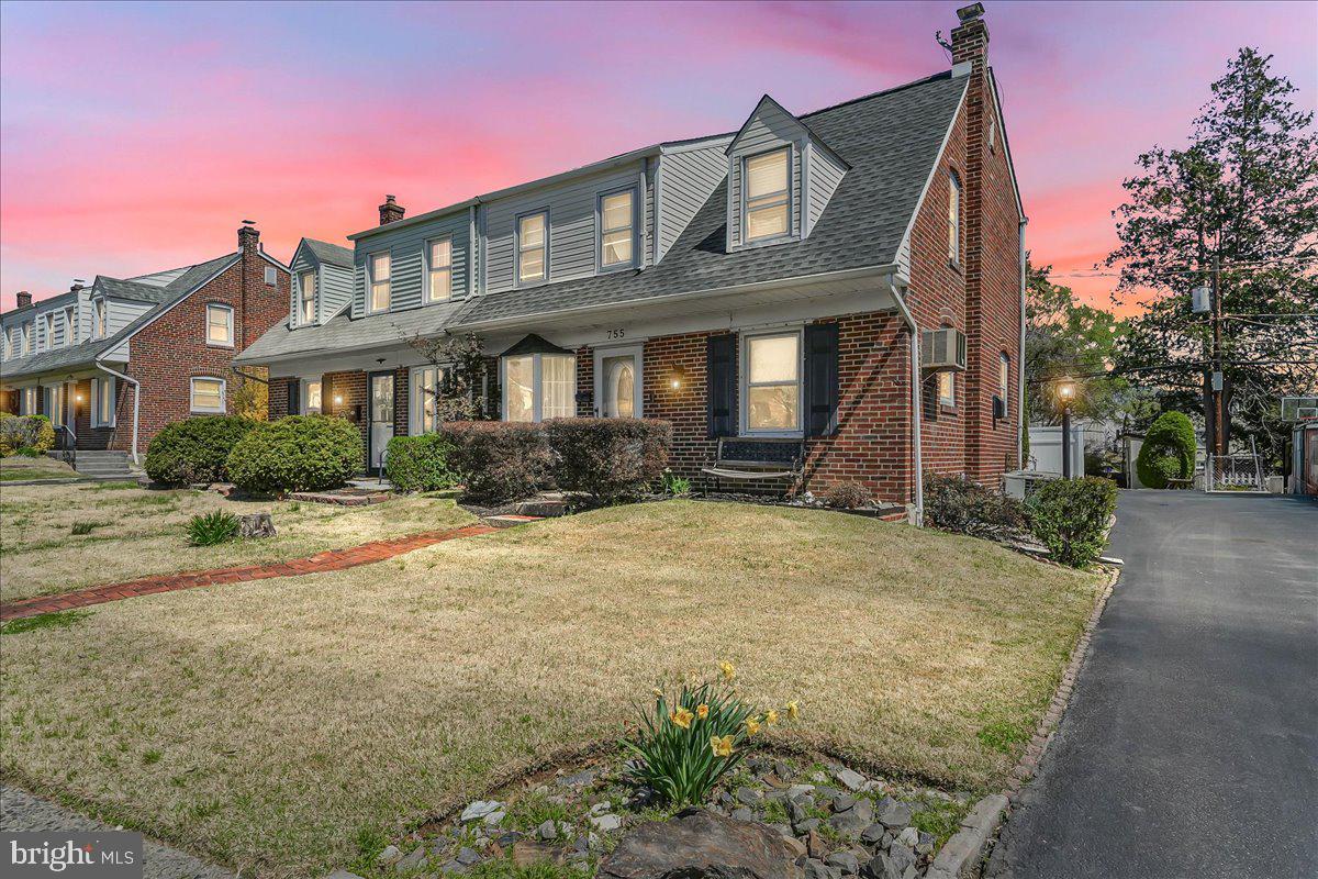 755 Braxton Road Ridley Park, PA 19078 - Photo 27 of 27 Charming brick home at sunset glow.