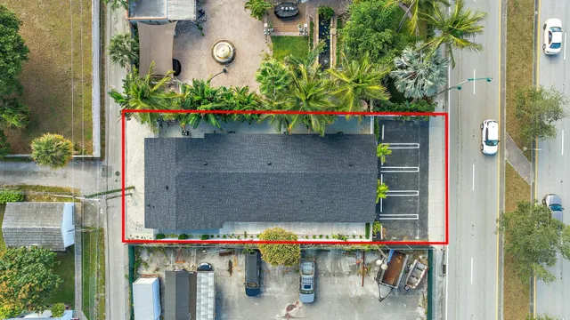 an aerial view of multiple house