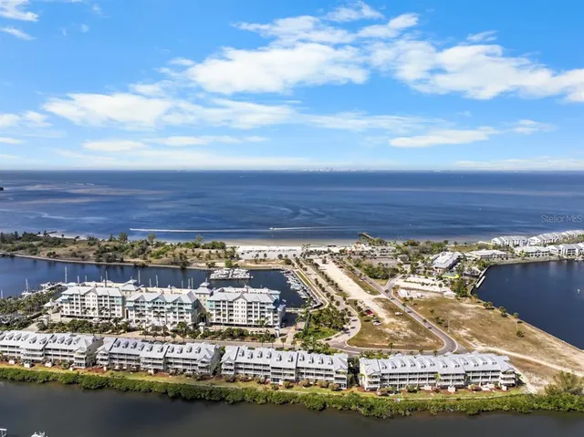 a view of an outdoor space and ocean view
