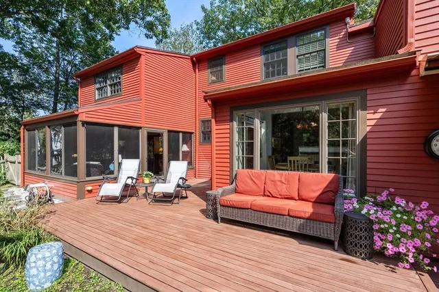a view of a house with a patio