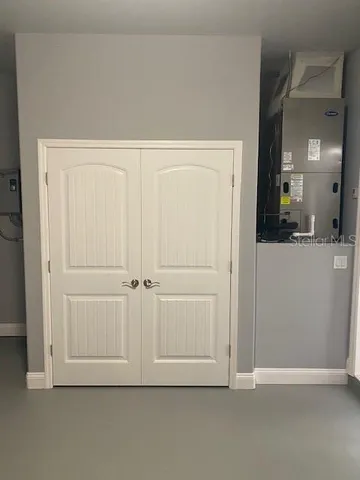 a view of a backyard of the house