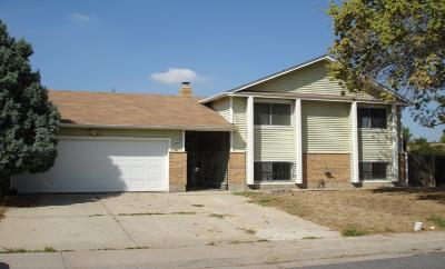 5273 Wheeling Street Denver, CO 80239 - Photo 1 of 1 a front view of a house with a yard and garage