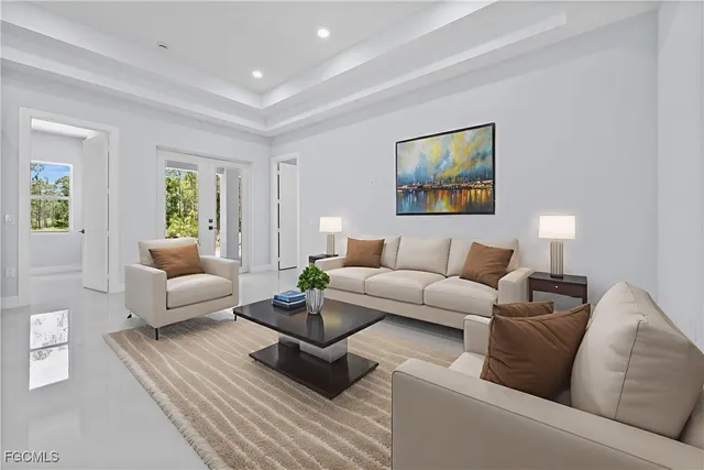 a view of a porch with a backyard