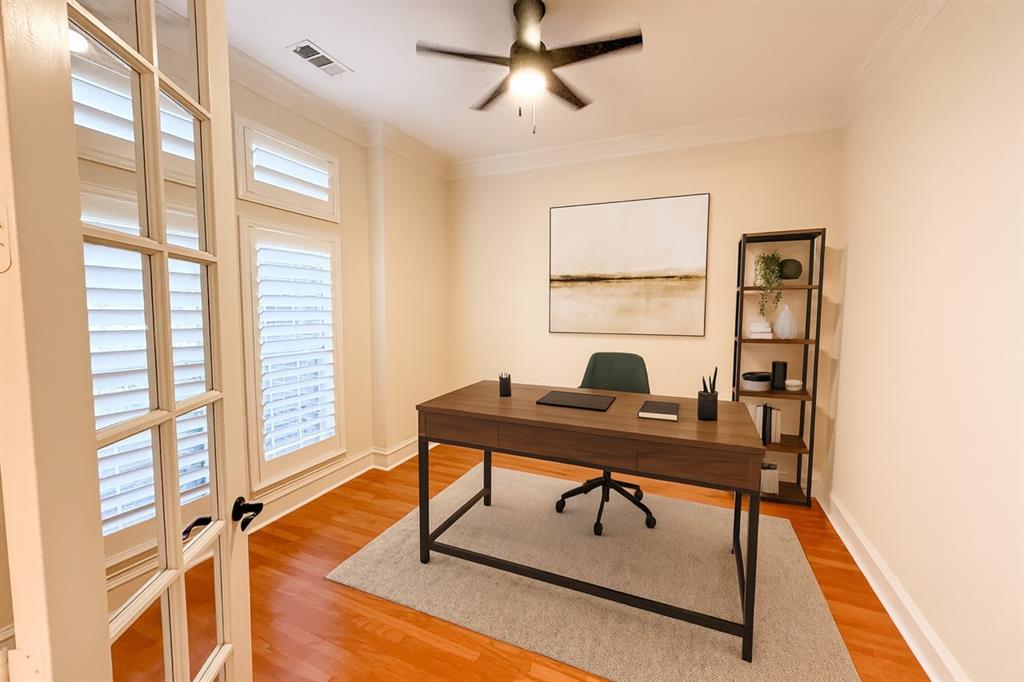 7201 Regency Court Plano, TX 75024 - Photo 4 of 33 Office with French doors. Virtually staged