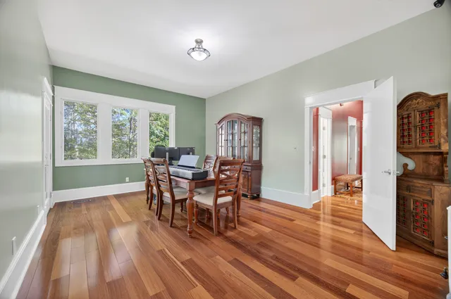 a close up of a mirror of a bathroom