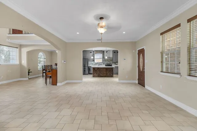 a view of a livingroom with furniture