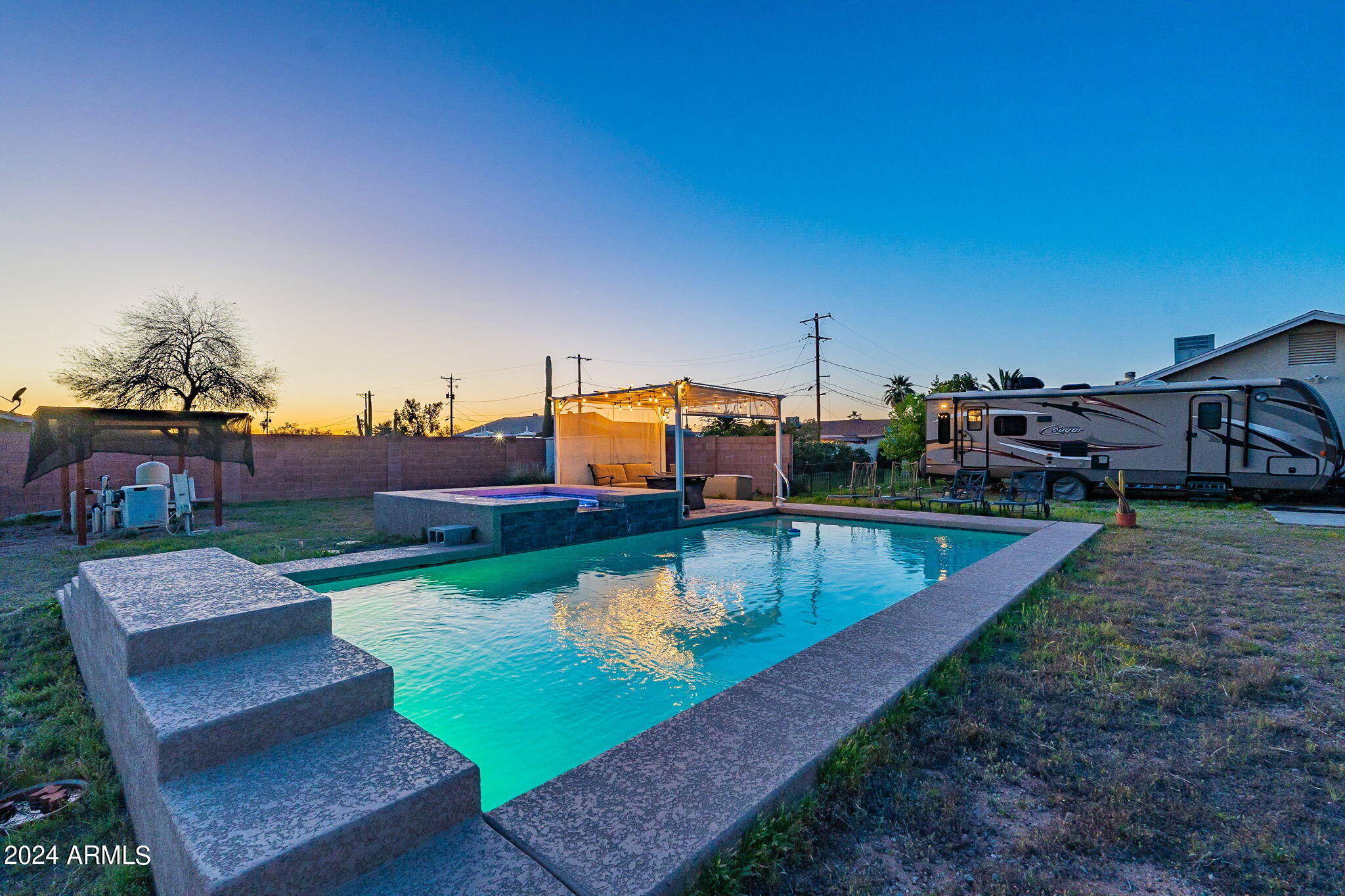 1444 South Cactus Road Apache Junction, AZ 85119 - Photo 4 of 39 Pool and Spa Sunset