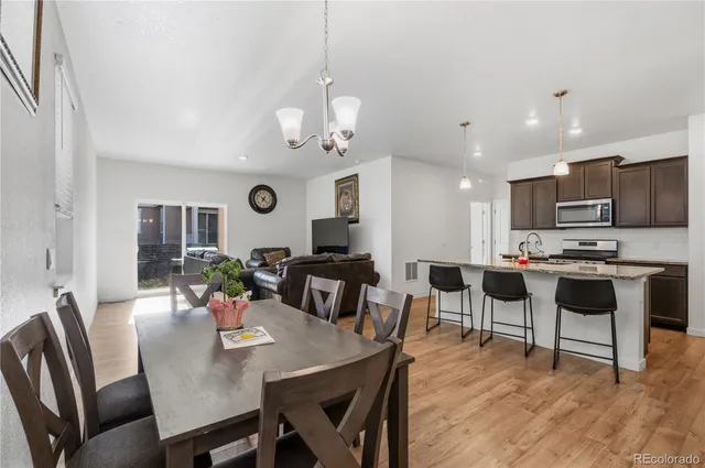 a view of kitchen with breakfast area