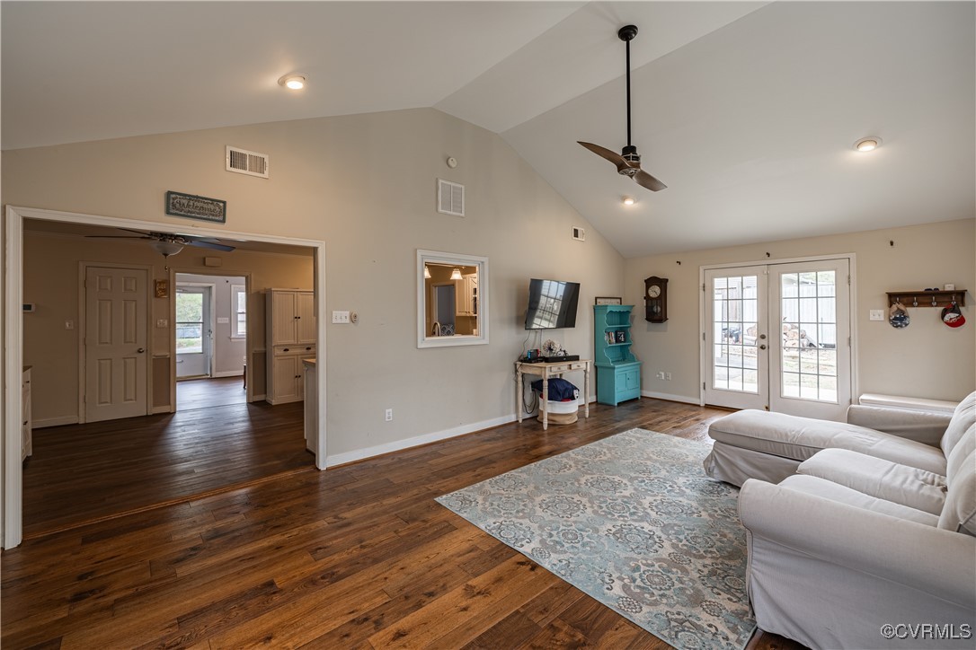 2118 Chestnut Oaks Road Powhatan, VA 23139 - Photo 10 of 41 Hardwood Flooring with Door to New Deck