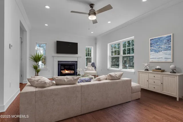 an empty room with wooden floor