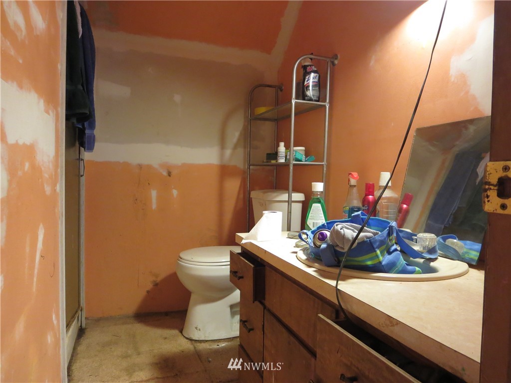 250 Logan Hill Road Chehalis, WA 98532 - Photo 17 of 25 a bathroom with a sink a toilet and mirror