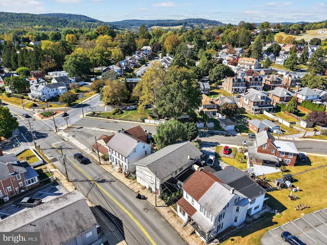 an aerial view of a city