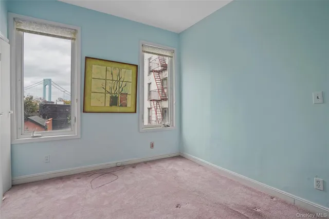 an empty room with a window
